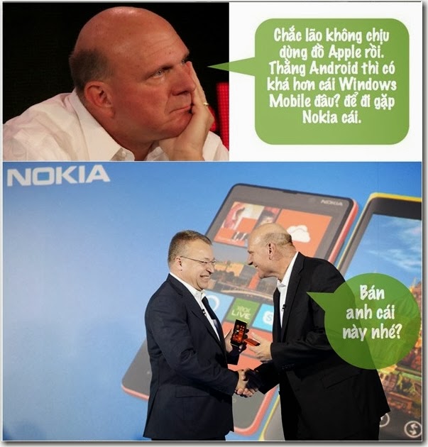 Hinh che vui microsoft mua nokia 3 Ảnh chế hài hước về sự kiện Microsoft mua Nokia